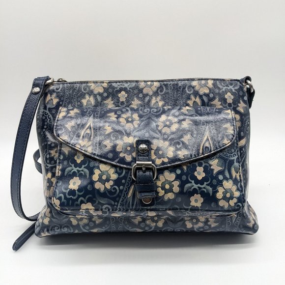 Patricia Nash Bags Patricia Nash Kirby Floral Leather Front Pocket Vintage Crossbody Bag